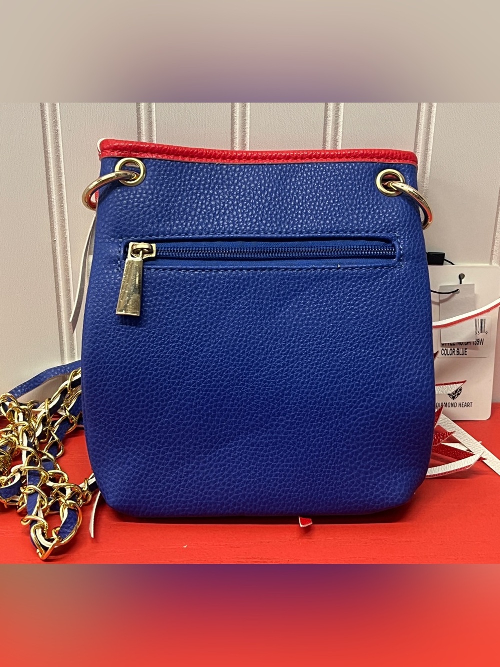 Diamond Supply Co. Red, White & Blue Fringe Chain Crossbody - Picture 4 of 6